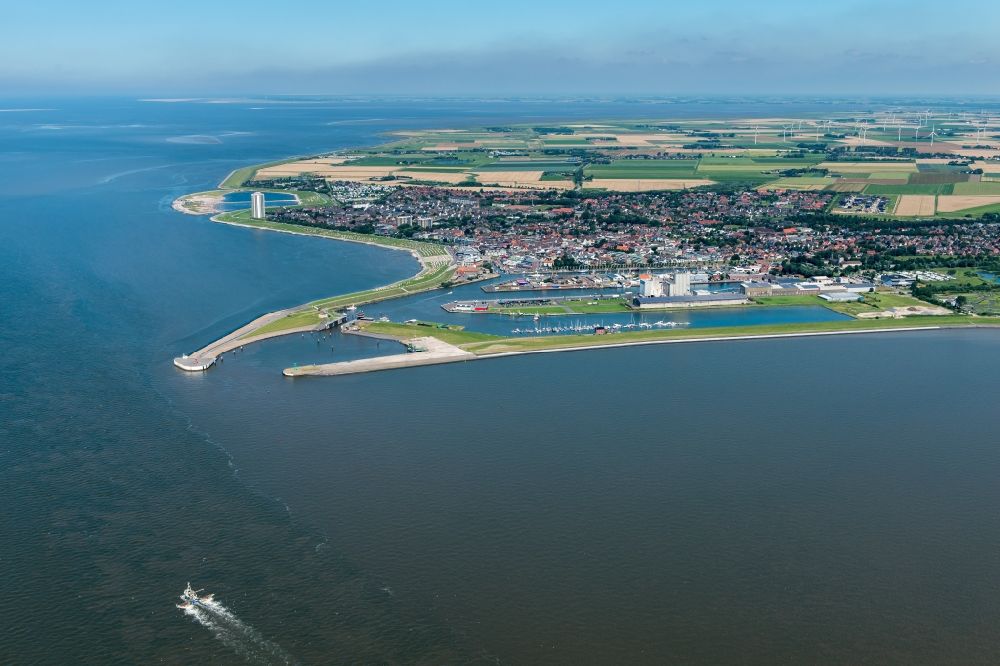 Luftbild Büsum - Ortsansicht mit Hafen in Büsum im Bundesland Schleswig-Holstein