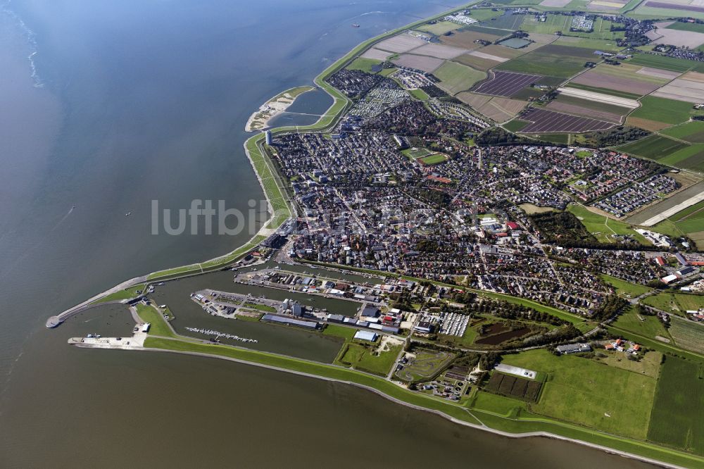 Luftbild Büsum - Ortsansicht mit Hafen in Büsum im Bundesland Schleswig-Holstein