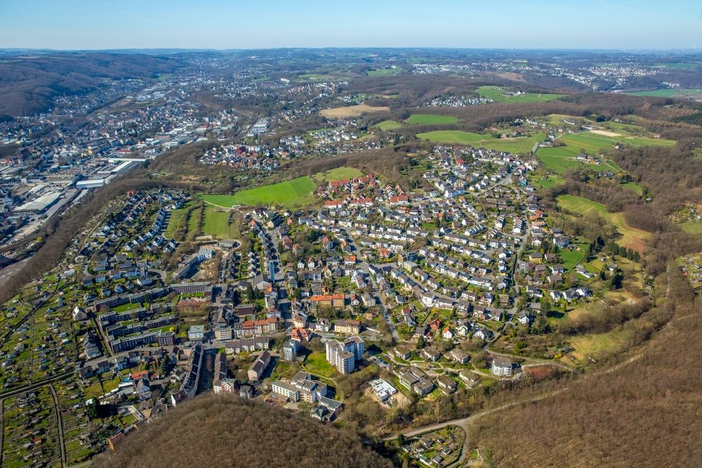 Luftaufnahme Hagen - Ortsansicht in Hagen im Bundesland Nordrhein-Westfalen, Deutschland