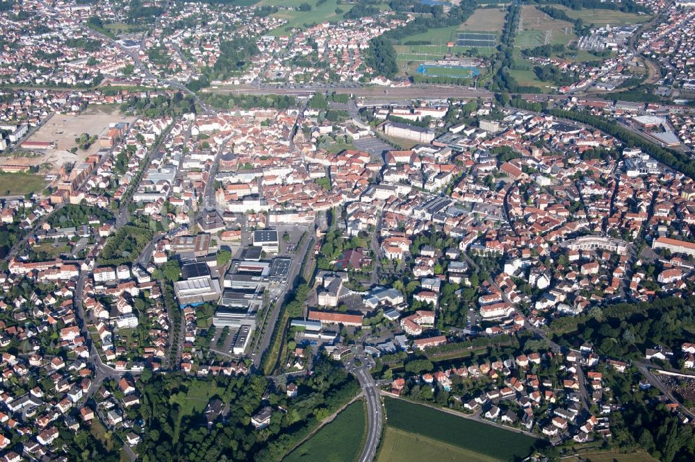 Luftaufnahme Haguenau - Ortsansicht in Haguenau in Grand Est, Frankreich