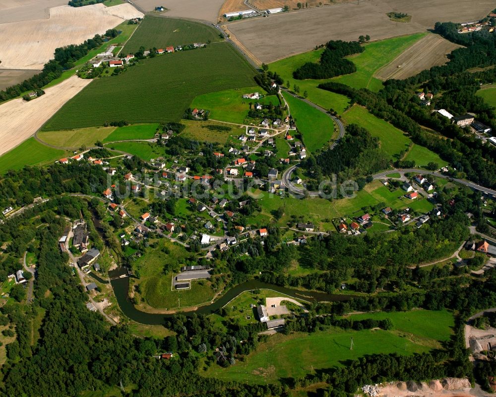 Luftbild Halsbach - Ortsansicht in Halsbach im Bundesland Sachsen, Deutschland