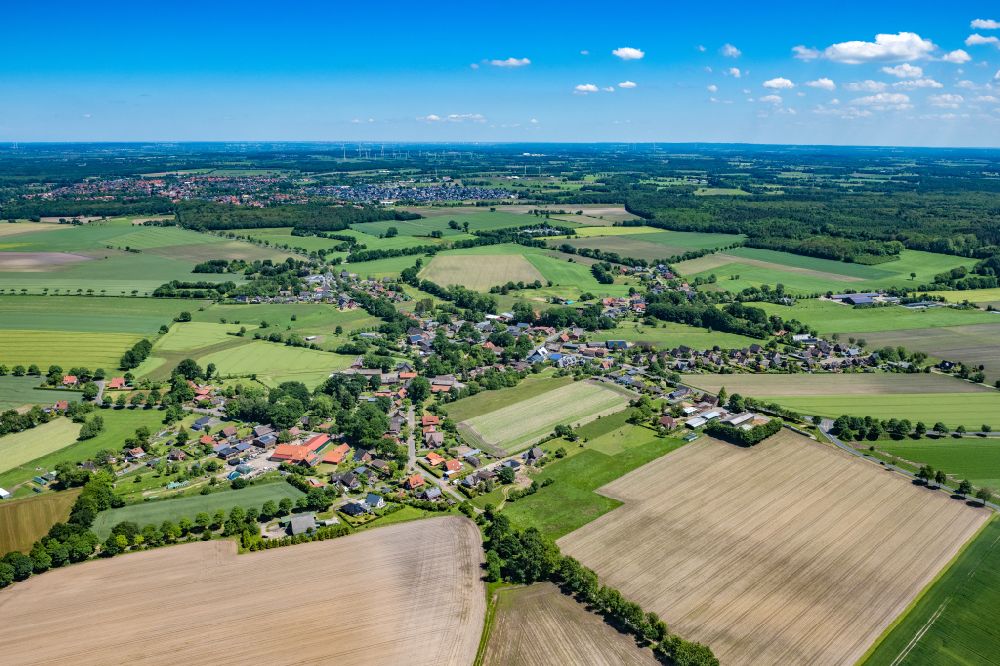 Harsefeld von oben - Ortsansicht in Harsefeld im Bundesland Niedersachsen, Deutschland