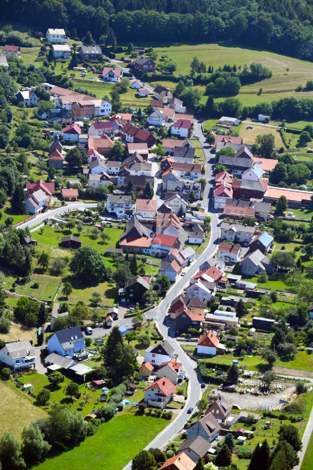 Luftaufnahme Hausen - Ortsansicht in Hausen im Bundesland Hessen, Deutschland