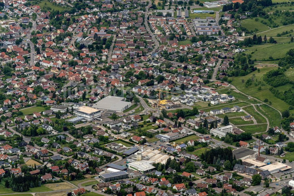 Luftaufnahme Hechingen - Ortsansicht in Hechingen im Bundesland Baden-Württemberg, Deutschland