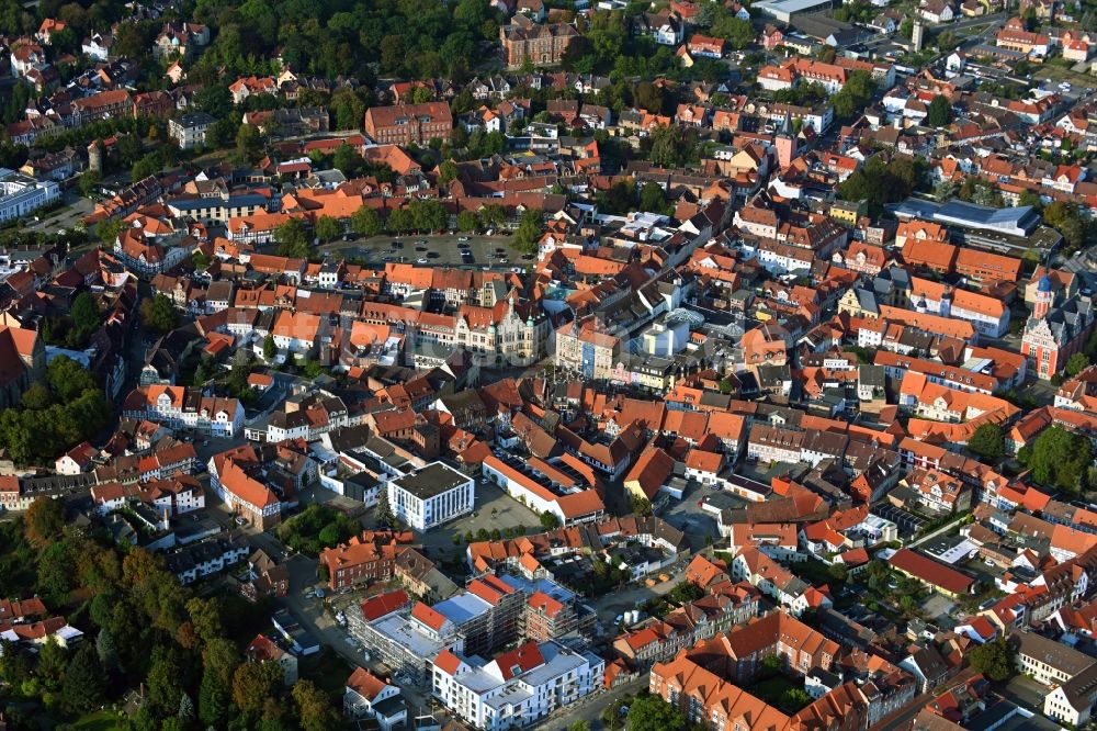 Luftaufnahme Helmstedt - Ortsansicht in Helmstedt im Bundesland Niedersachsen, Deutschland