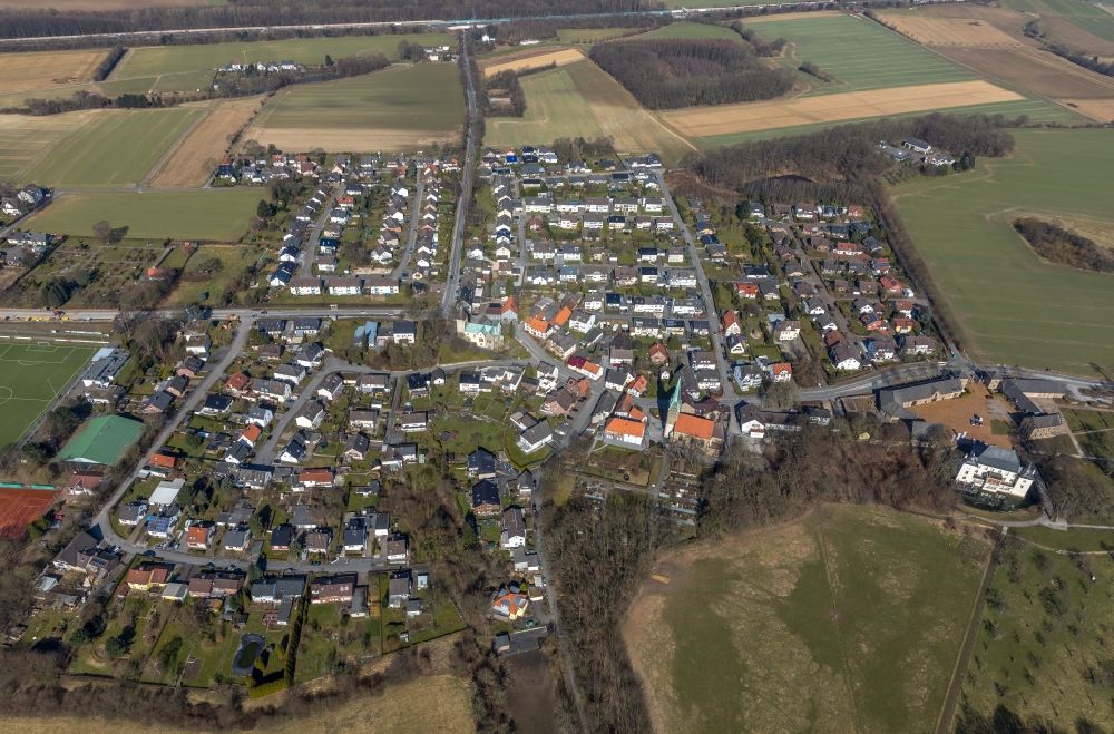 Luftbild Hengsen - Ortsansicht in Hengsen im Bundesland Nordrhein-Westfalen, Deutschland