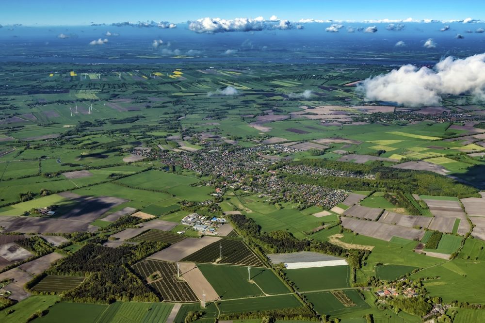 Luftaufnahme Himmelpforten - Ortsansicht in Himmelpforten im Bundesland Niedersachsen, Deutschland