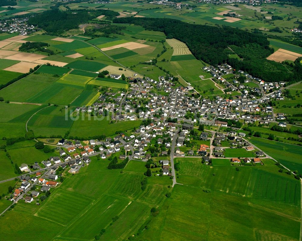 Hintermeilingen von oben - Ortsansicht in Hintermeilingen im Bundesland Hessen, Deutschland