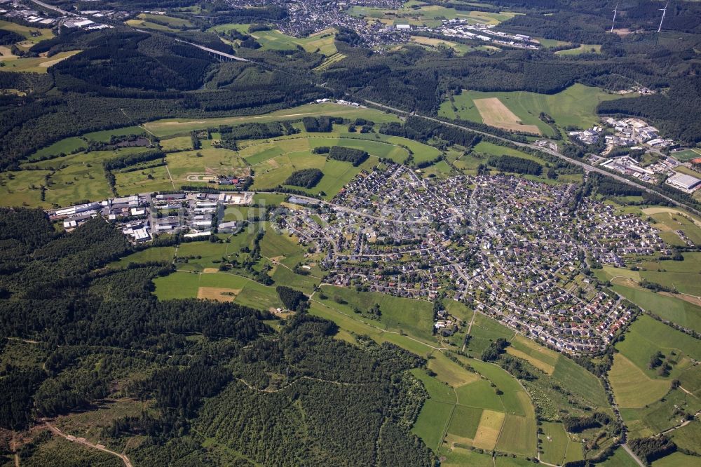 Luftbild Hünsborn - Ortsansicht von Hünsborn im Bundesland Nordrhein-Westfalen, Deutschland