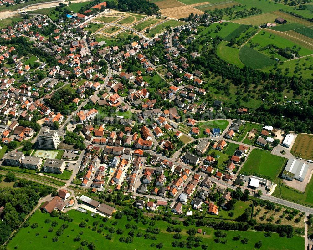 Luftaufnahme Holzheim - Ortsansicht in Holzheim im Bundesland Baden-Württemberg, Deutschland