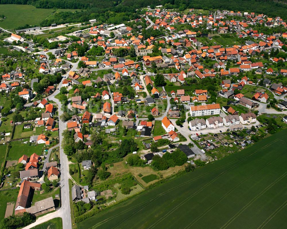 Hüttenrode von oben - Ortsansicht in Hüttenrode im Bundesland Sachsen-Anhalt, Deutschland