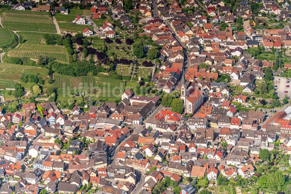 Luftaufnahme Ihringen - Ortsansicht in Ihringen im Bundesland Baden-Württemberg, Deutschland