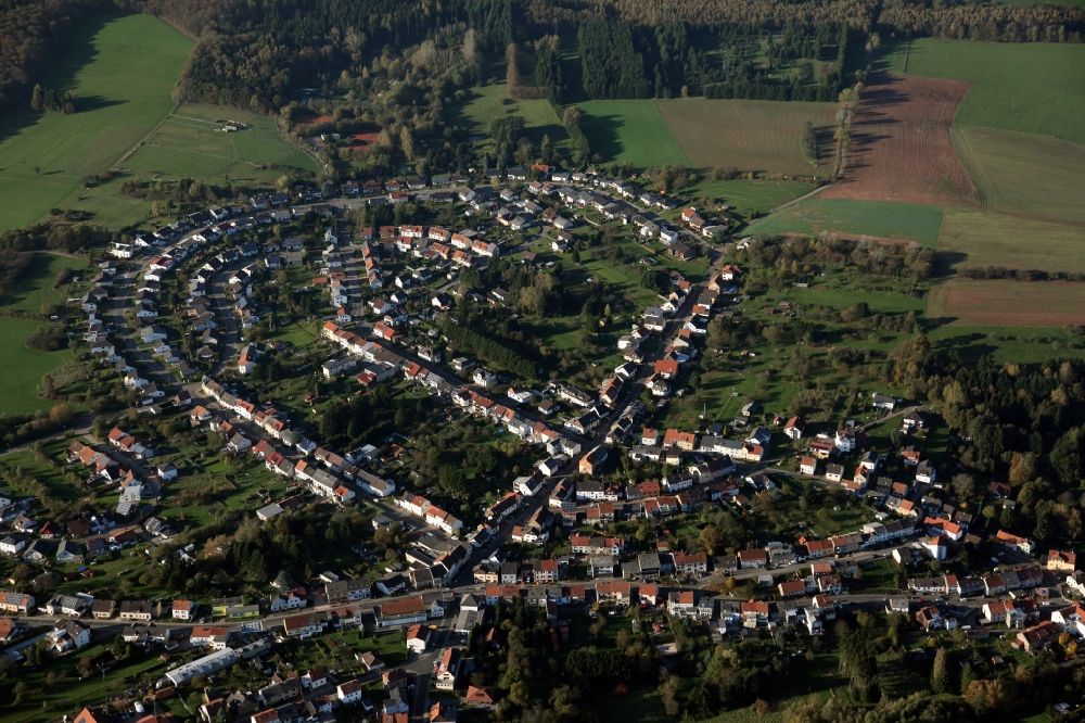 Luftbild Illingen-Hüttigweiler - Ortsansicht von Illingen Hüttigweiler im Bundesland Saarland