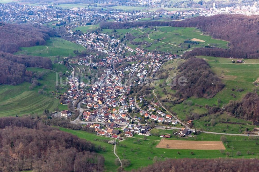 Inzlingen von oben - Ortsansicht von Inzlingen im Bundesland Baden-Württemberg, Deutschland
