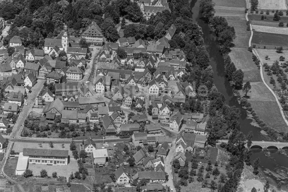 Luftbild Jagsthausen - Ortsansicht in Jagsthausen im Bundesland Baden-Württemberg, Deutschland