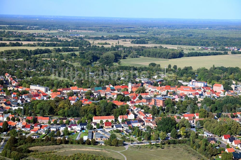 Luftbild Jeßnitz (Anhalt) - Ortsansicht in Jeßnitz (Anhalt) im Bundesland Sachsen-Anhalt, Deutschland