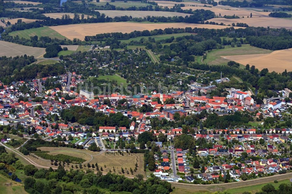 Jeßnitz (Anhalt) von oben - Ortsansicht in Jeßnitz (Anhalt) im Bundesland Sachsen-Anhalt, Deutschland