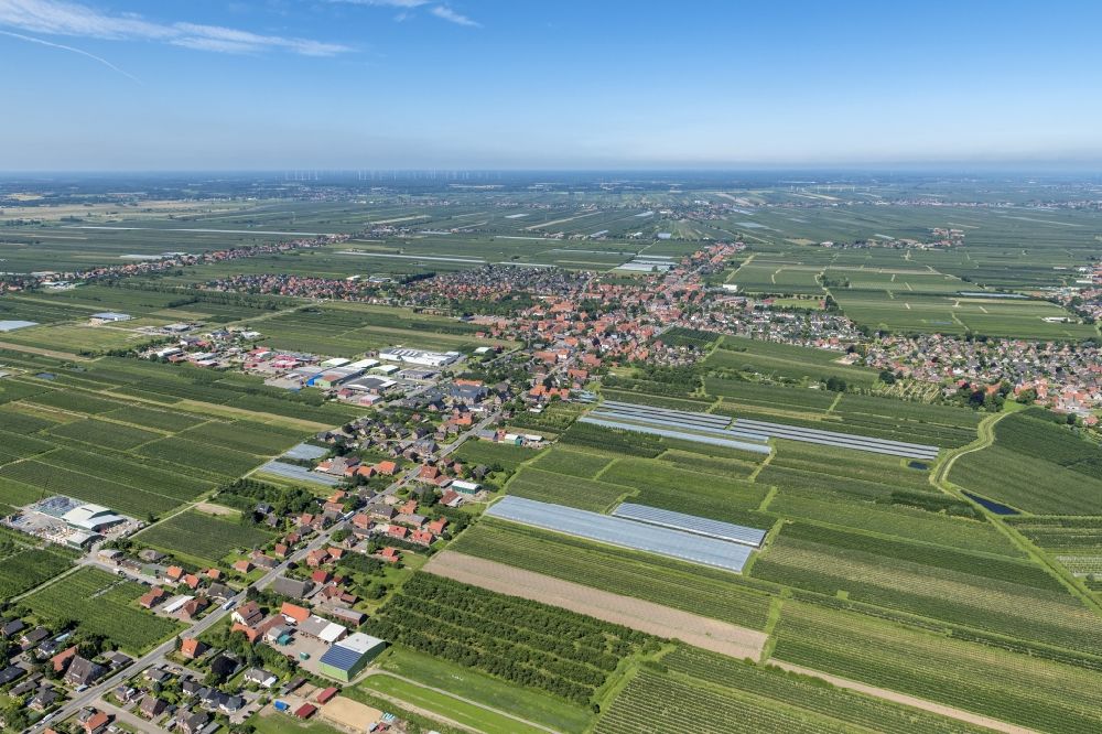 Luftaufnahme Jork - Ortsansicht Jork im Bundesland Niedersachsen, Deutschland