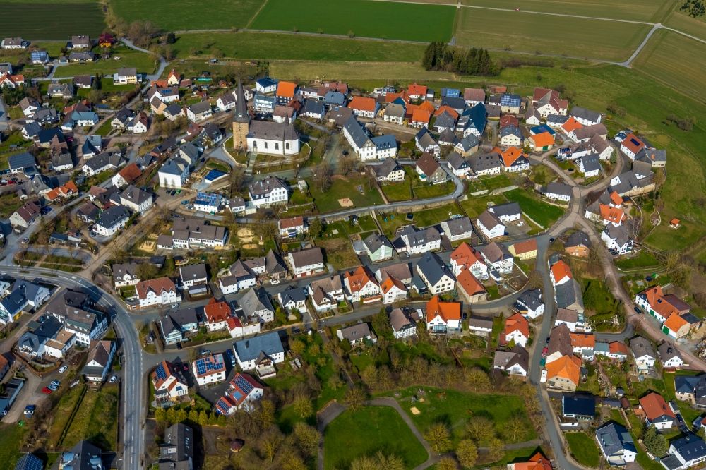 Luftbild Kallenhardt - Ortsansicht von Kallenhardt im Bundesland Nordrhein-Westfalen, Deutschland