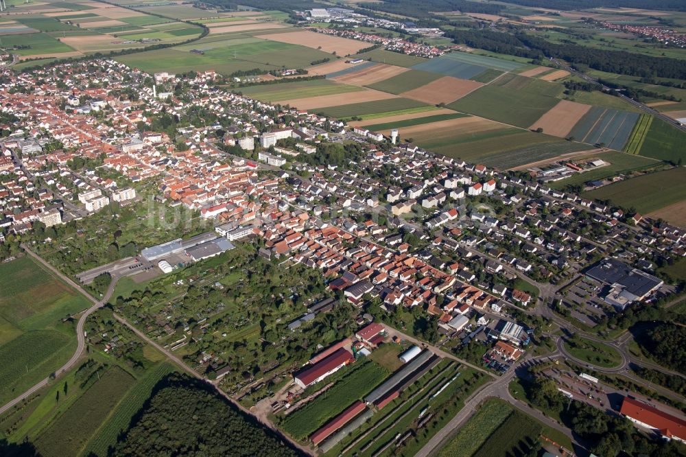 Kandel aus der Vogelperspektive: Ortsansicht in Kandel im Bundesland Rheinland-Pfalz, Deutschland