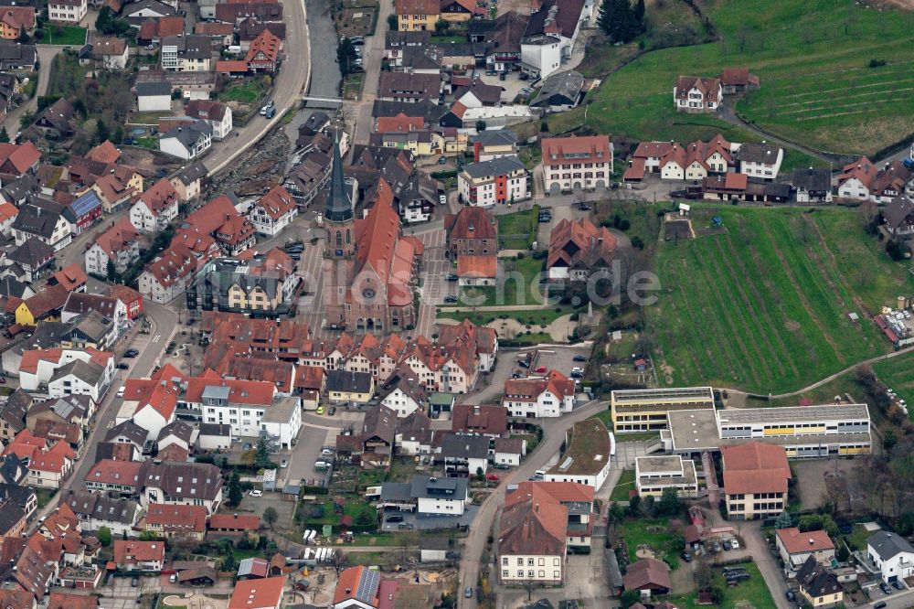 Luftaufnahme Kappelrodeck - Ortsansicht in Kappelrodeck im Bundesland Baden-Württemberg, Deutschland