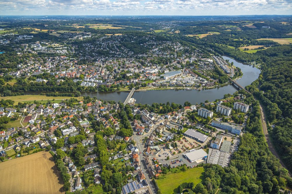 Kettwig von oben - Ortsansicht in Kettwig im Bundesland Nordrhein-Westfalen, Deutschland
