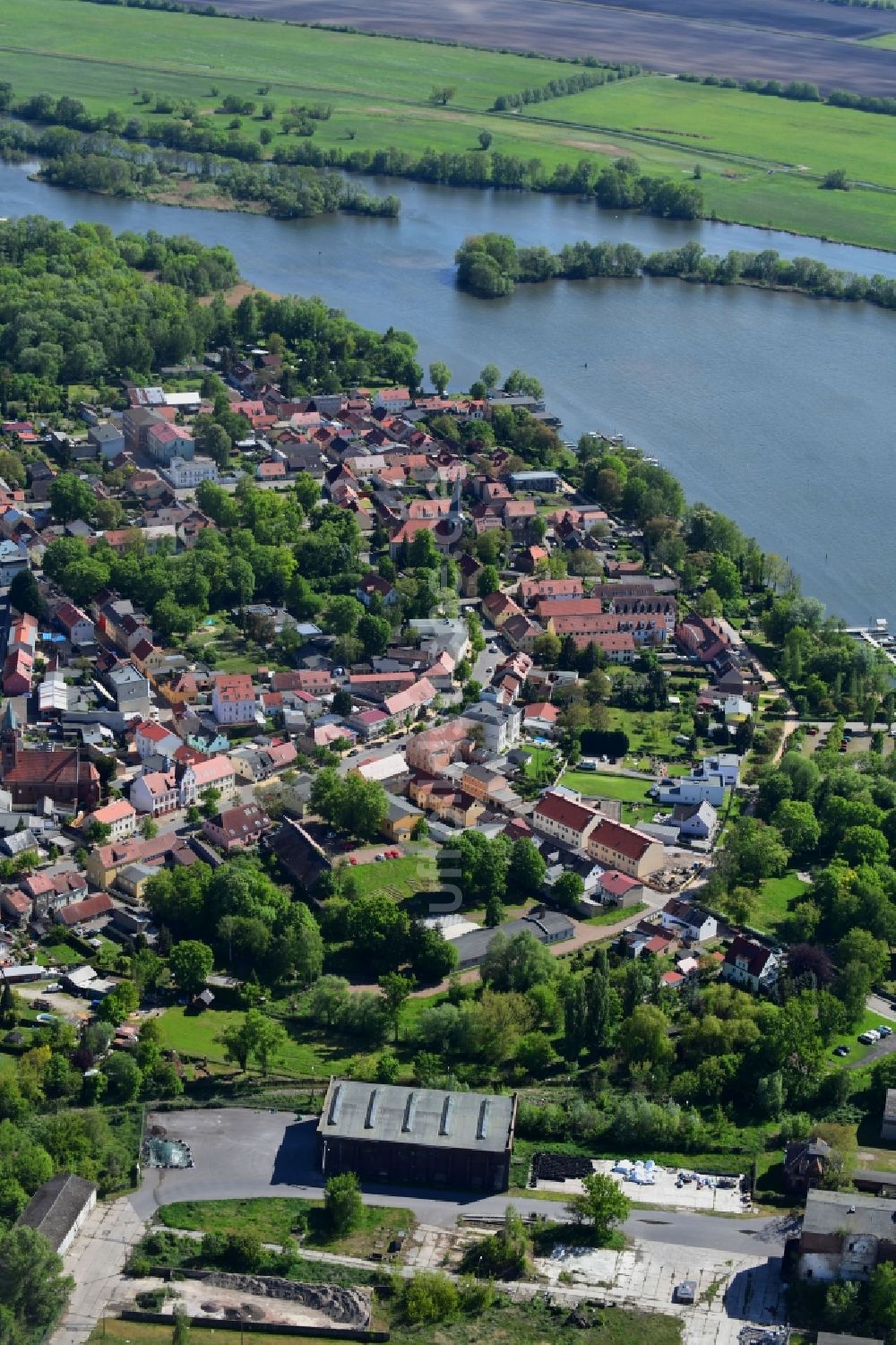 Ketzin von oben - Ortsansicht in Ketzin im Bundesland Brandenburg, Deutschland
