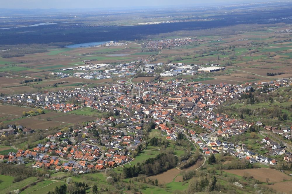 Kippenheim von oben - Ortsansicht in Kippenheim im Bundesland Baden-Württemberg