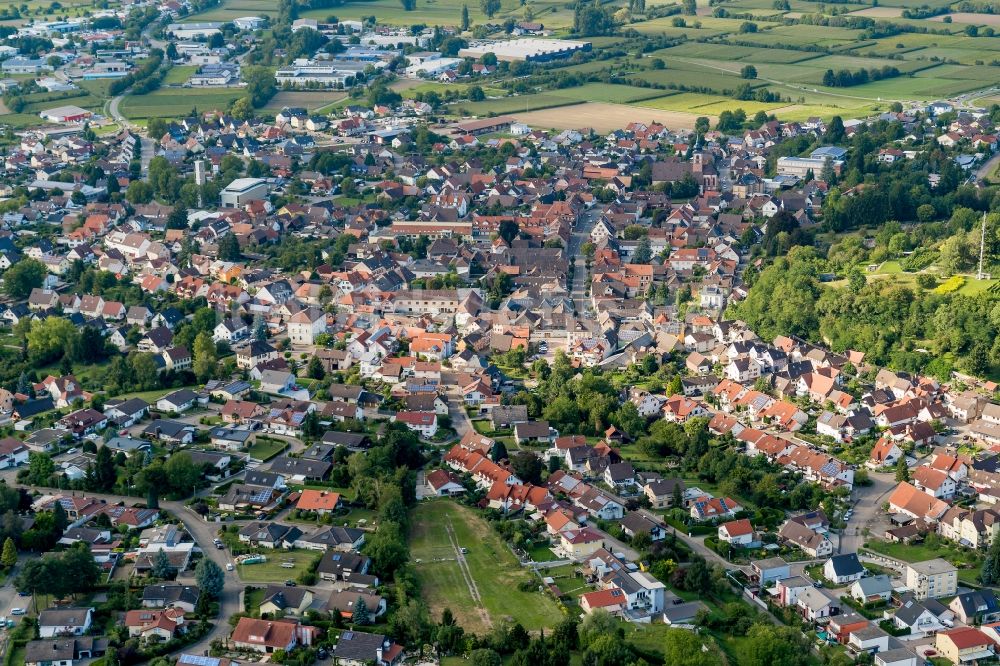 Kippenheim von oben - Ortsansicht von Kippenheim im Bundesland Baden-Württemberg, Deutschland