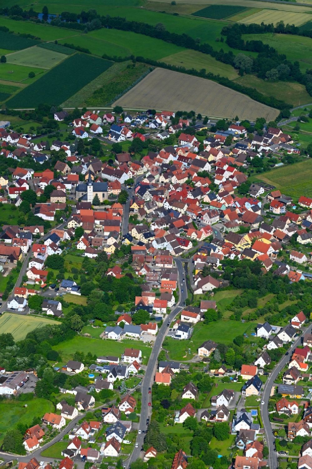 Luftaufnahme Kirchehrenbach - Ortsansicht in Kirchehrenbach im Bundesland Bayern, Deutschland