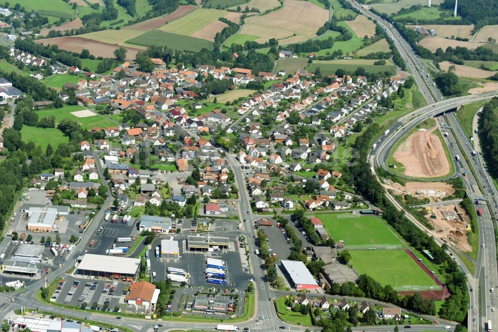 Kirchheim von oben - Ortsansicht in Kirchheim im Bundesland Hessen, Deutschland
