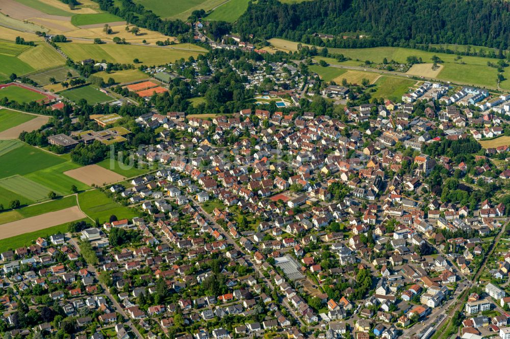 Kirchzarten von oben - Ortsansicht in Kirchzarten im Bundesland Baden-Württemberg, Deutschland