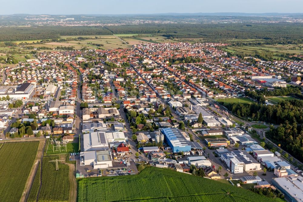 Luftbild Kirrlach - Ortsansicht in Kirrlach im Bundesland Baden-Württemberg, Deutschland