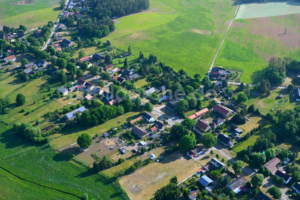 Klandorf aus der Vogelperspektive: Ortsansicht in Klandorf im Bundesland Brandenburg, Deutschland
