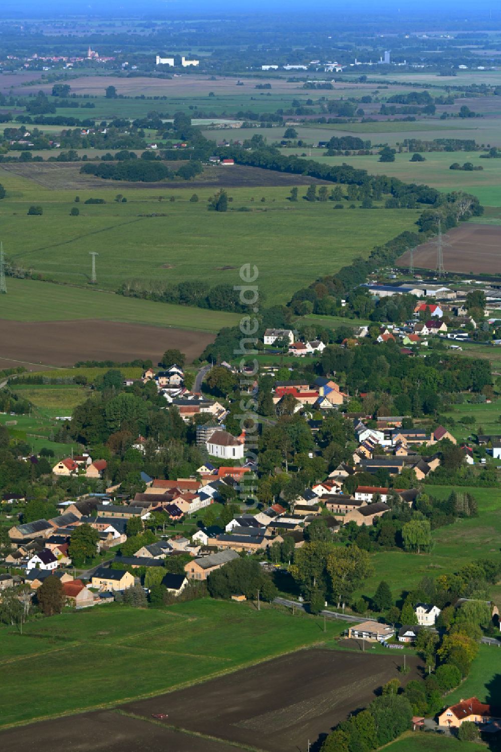 Klein-Mutz von oben - Ortsansicht in Klein-Mutz im Bundesland Brandenburg, Deutschland