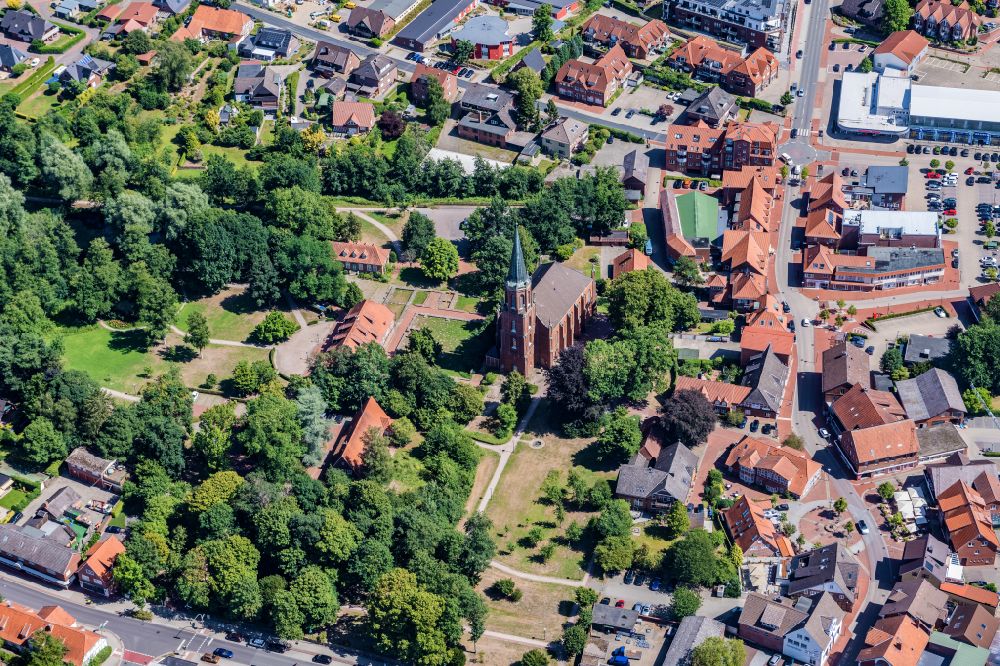 Luftbild Harsefeld - Ortsansicht mit Klosterpark in Harsefeld im Bundesland Niedersachsen, Deutschland
