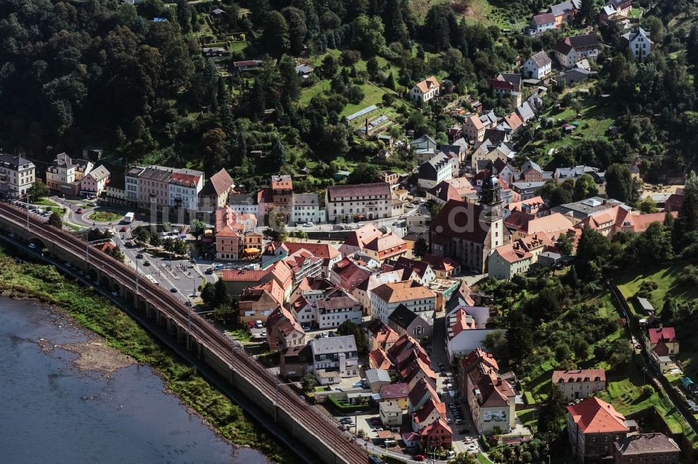 Luftbild Königstein - Ortsansicht in Königstein im Bundesland Sachsen