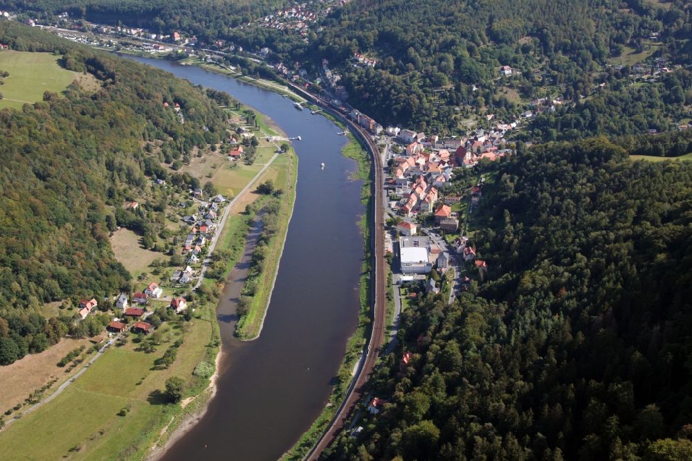 Luftbild Königstein - Ortsansicht in Königstein im Bundesland Sachsen
