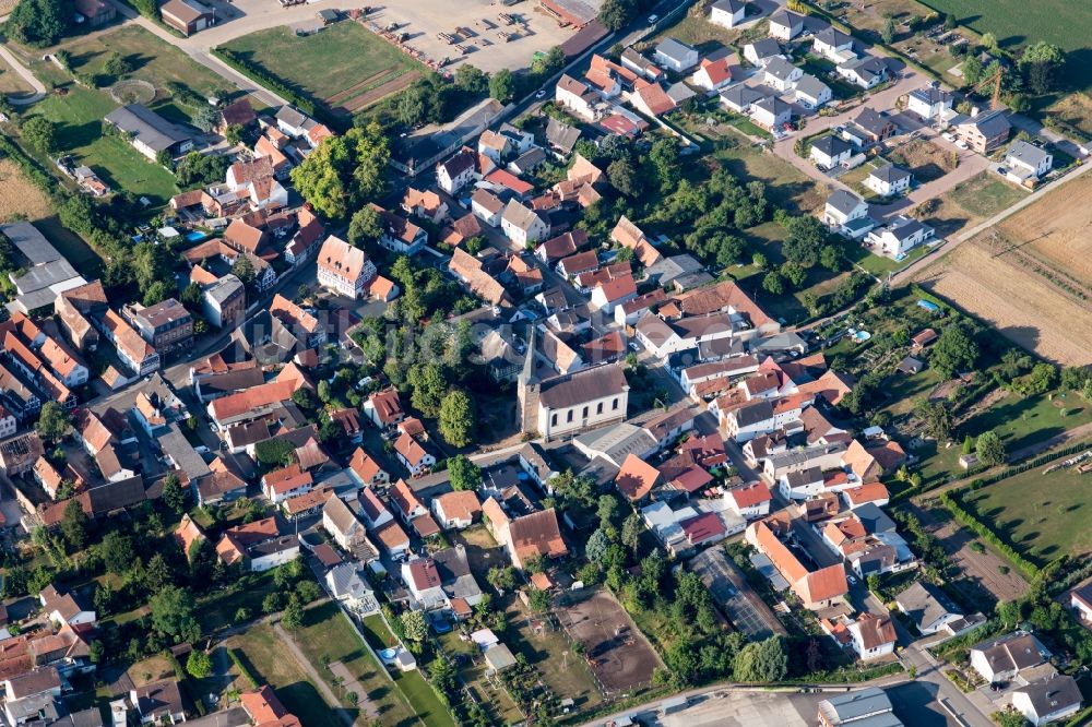 Luftbild Knittelsheim - Ortsansicht in Knittelsheim im Bundesland Rheinland-Pfalz, Deutschland