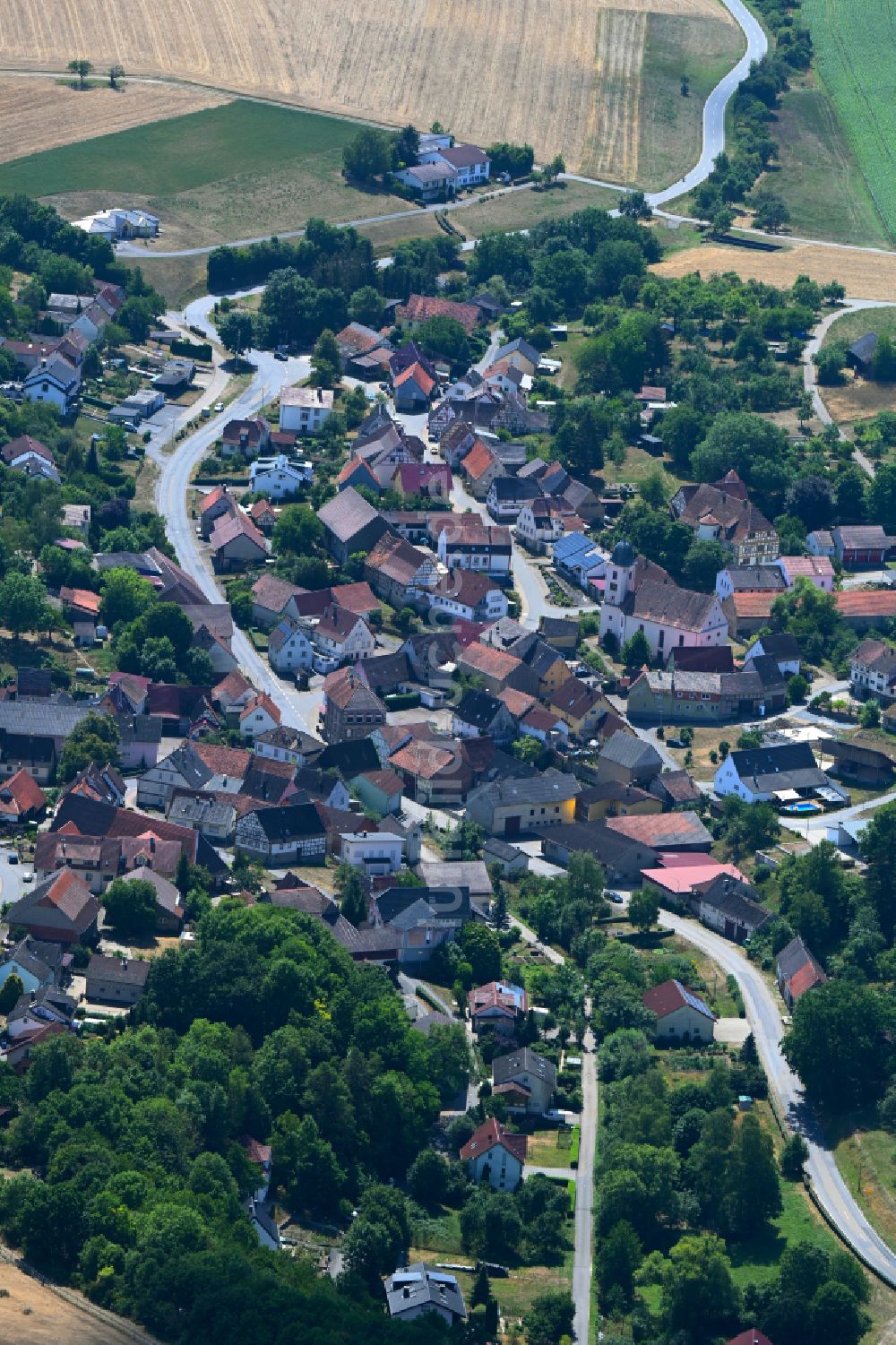 Luftbild Krautheim - Ortsansicht in Krautheim im Bundesland Baden-Württemberg, Deutschland