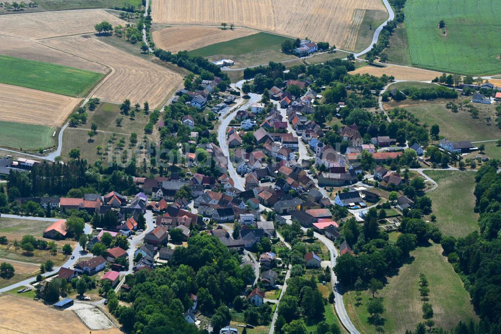 Krautheim von oben - Ortsansicht in Krautheim im Bundesland Baden-Württemberg, Deutschland