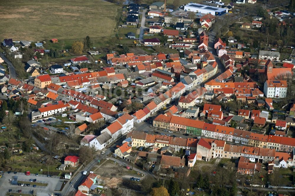 Luftaufnahme Kremmen - Ortsansicht in Kremmen im Bundesland Brandenburg, Deutschland