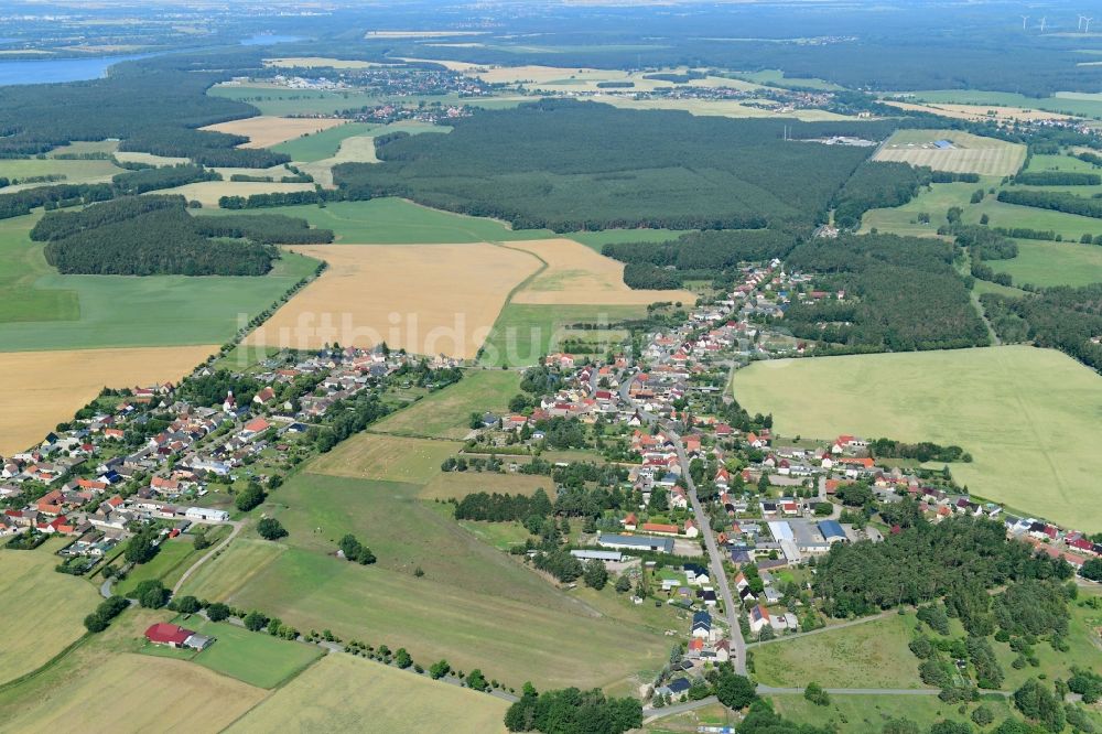 Luftaufnahme Krina - Ortsansicht in Krina im Bundesland Sachsen-Anhalt, Deutschland