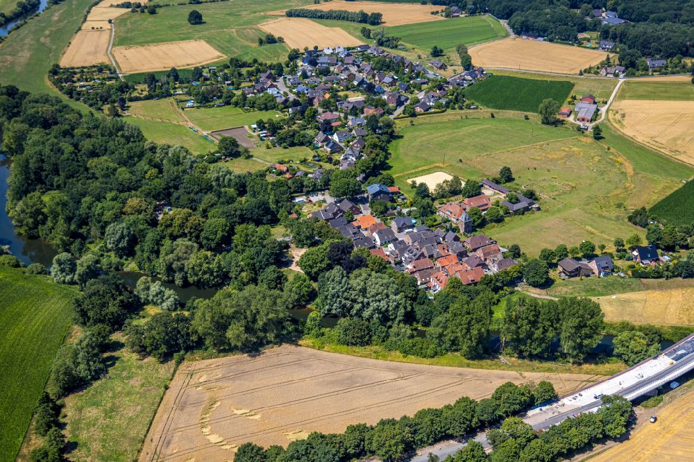 Krudenburg aus der Vogelperspektive: Ortsansicht in Krudenburg im Bundesland Nordrhein-Westfalen, Deutschland