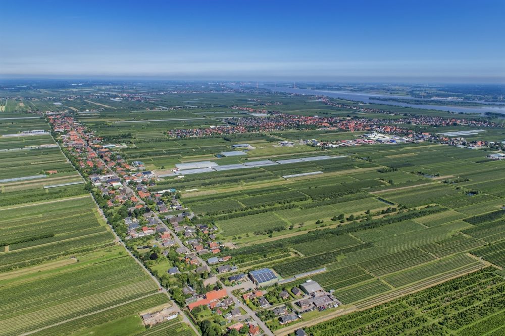 Luftbild Jork - Ortsansicht Ladecop im Bundesland Niedersachsen, Deutschland