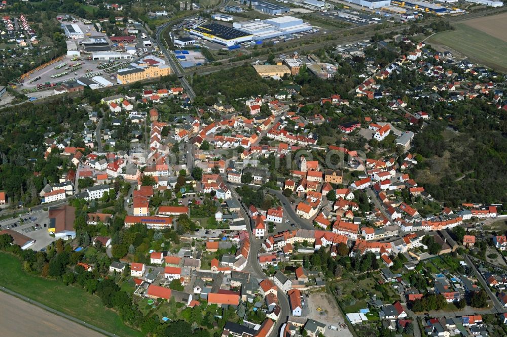 Landsberg aus der Vogelperspektive: Ortsansicht in Landsberg im Bundesland Sachsen-Anhalt, Deutschland