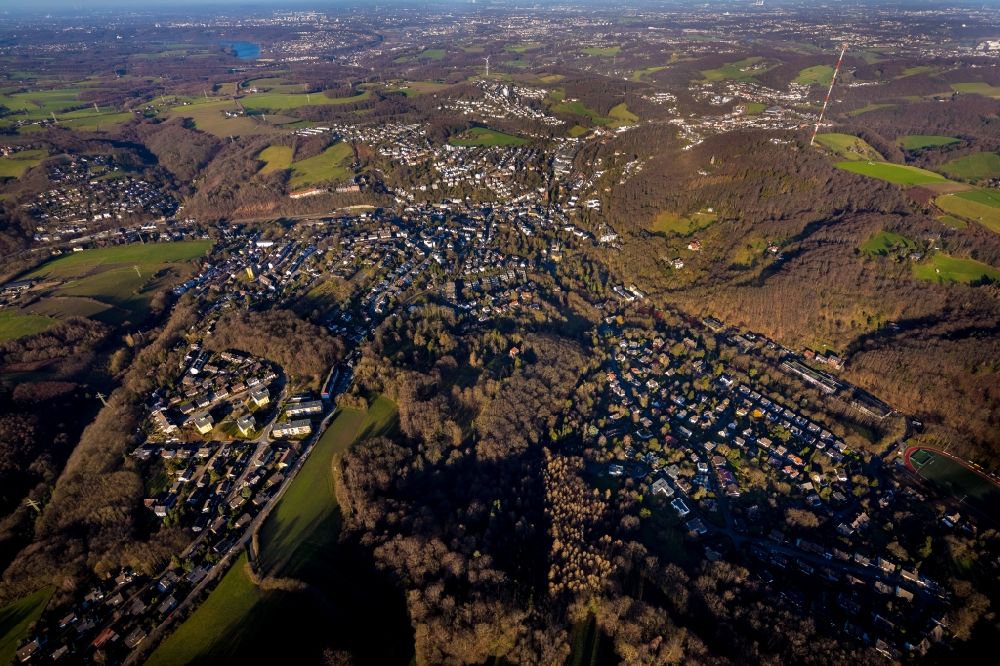 Langenberg von oben - Ortsansicht in Langenberg im Bundesland Nordrhein-Westfalen, Deutschland