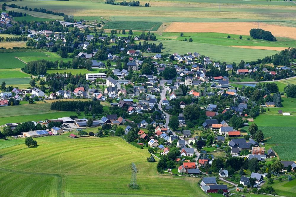 Luftbild Langenberg - Ortsansicht in Langenberg im Bundesland Sachsen, Deutschland