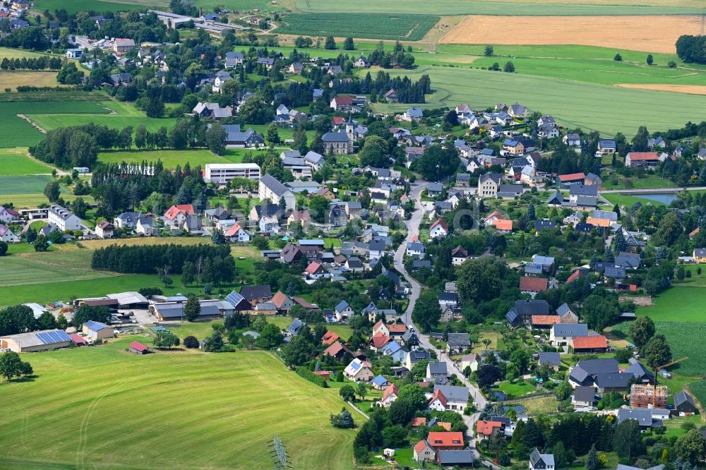 Luftaufnahme Langenberg - Ortsansicht in Langenberg im Bundesland Sachsen, Deutschland