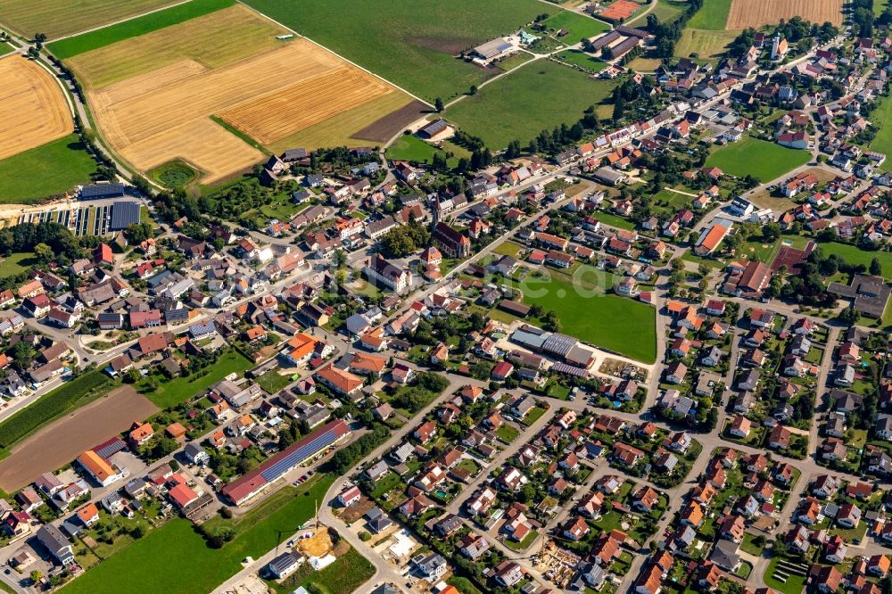 Langenenslingen von oben - Ortsansicht in Langenenslingen im Bundesland Baden-Württemberg, Deutschland